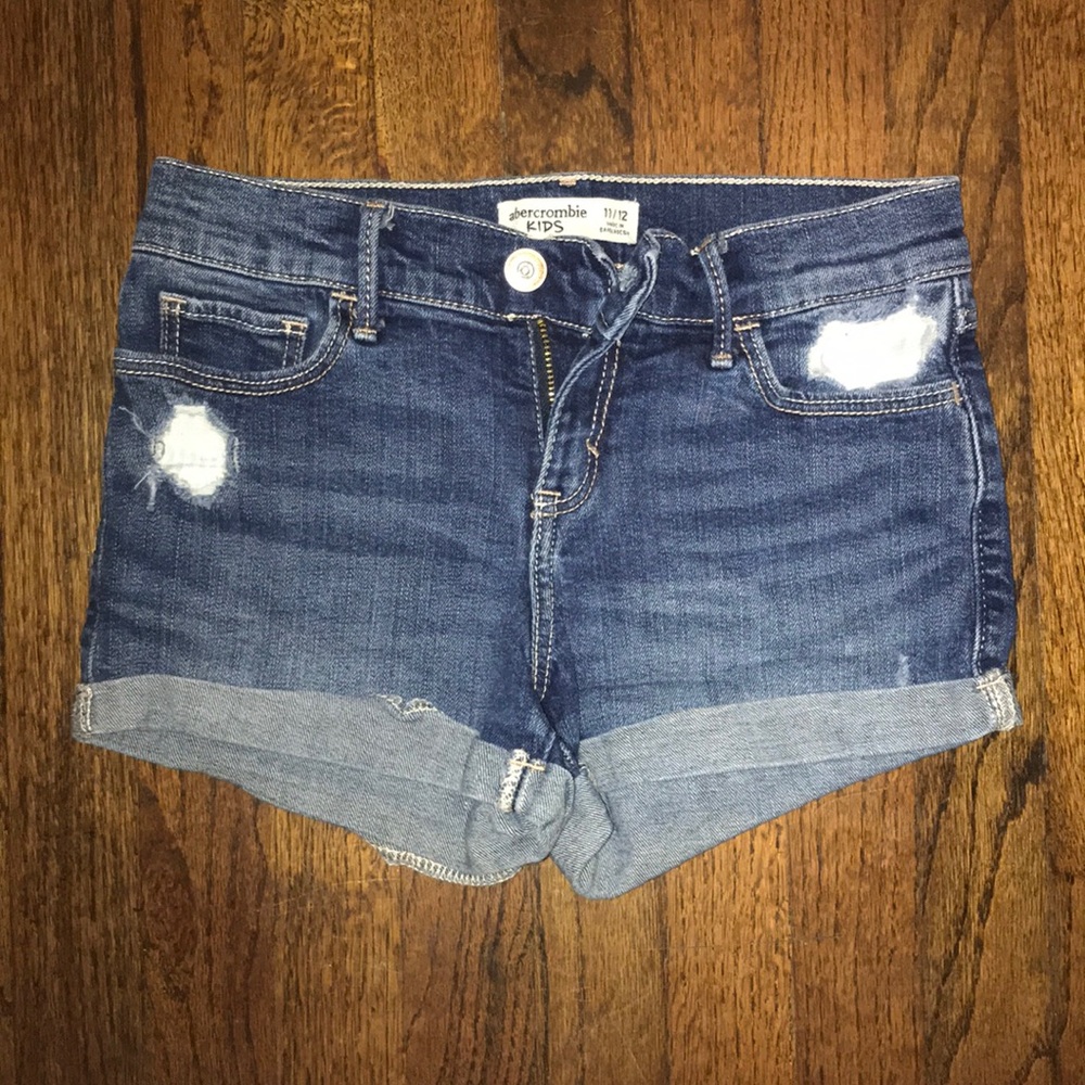 Dark Wash Abercrombie Kids Jean Shorts
